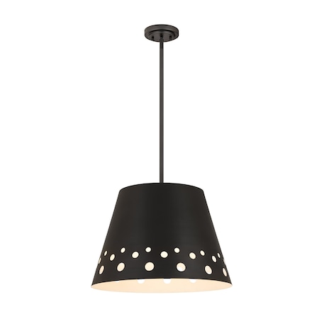 Z-Lite Katie 1 Light Chandelier, Matte Black 6014-18MB